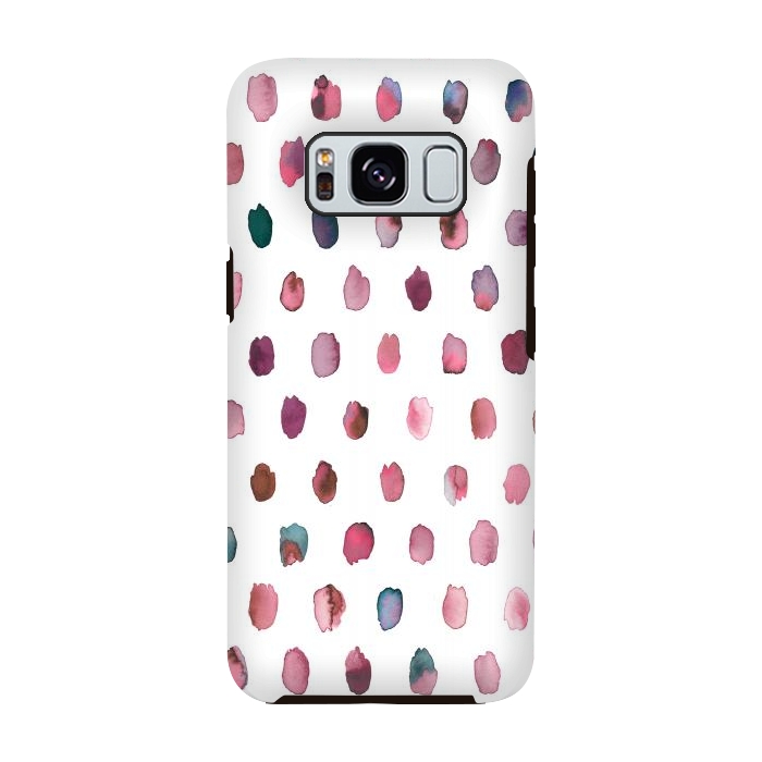 Galaxy S8 StrongFit Artist Palette Pink Dots by Ninola Design