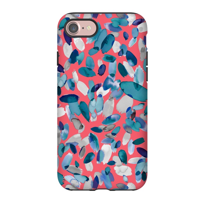 iPhone 7 StrongFit Abstract Petal Stains Colorful Red Blue by Ninola Design