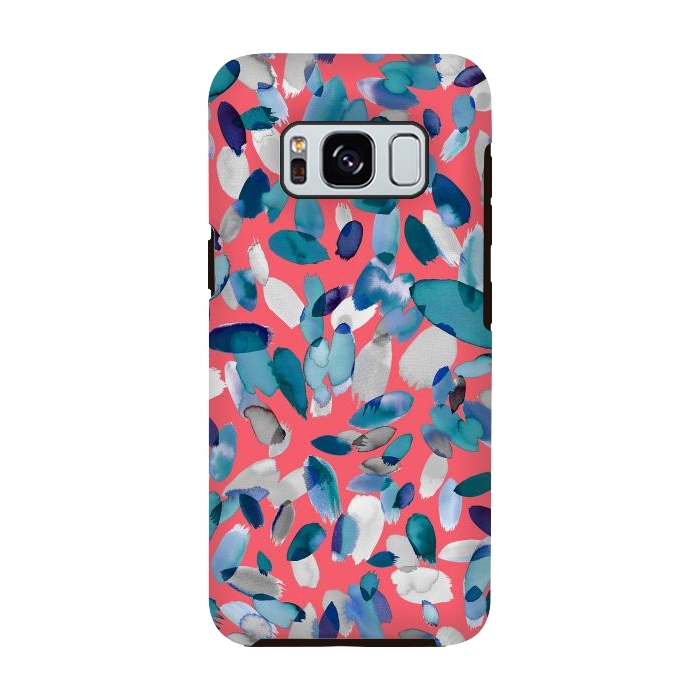 Galaxy S8 StrongFit Abstract Petal Stains Colorful Red Blue by Ninola Design