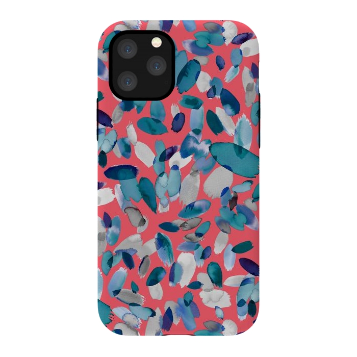 iPhone 11 Pro StrongFit Abstract Petal Stains Colorful Red Blue by Ninola Design