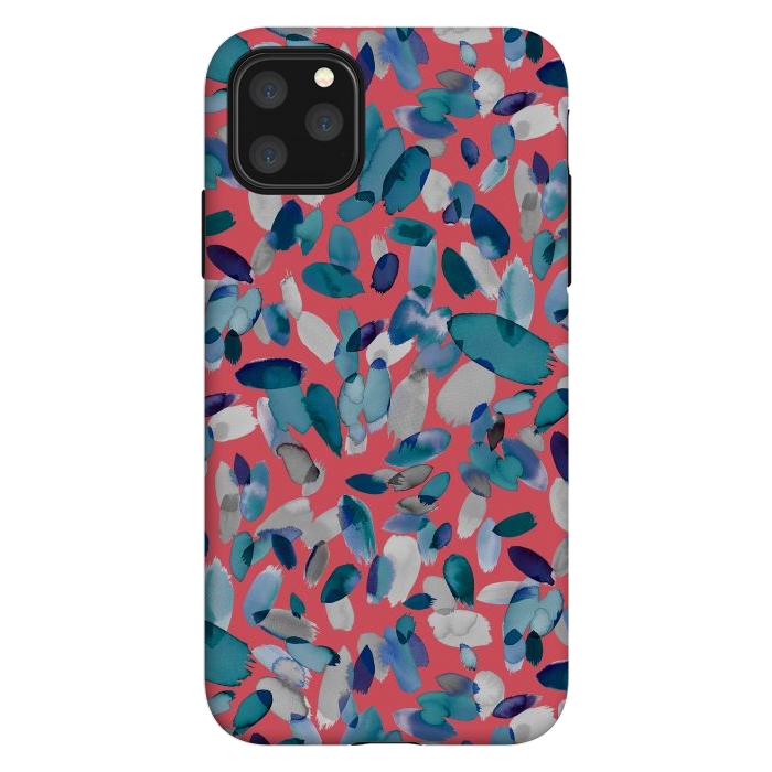 iPhone 11 Pro Max StrongFit Abstract Petal Stains Colorful Red Blue by Ninola Design