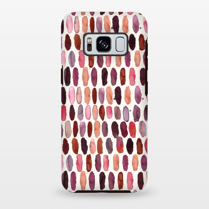 Galaxy S8 plus StrongFit Pills Watercolor Dots Pink Orange Coral by Ninola Design