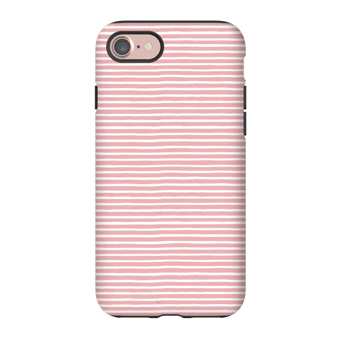 iPhone 7 StrongFit Pink Gum Lines and Stripes by Ninola Design