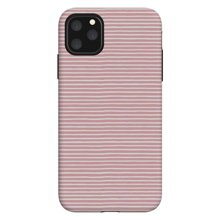 iPhone 11 Pro Max StrongFit Pink Gum Lines and Stripes by Ninola Design