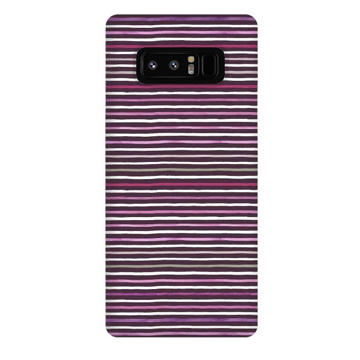 Galaxy Note 8 StrongFit Marker Stripes Lines Purple Dark Pink by Ninola Design