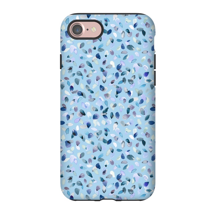 iPhone 7 StrongFit Flower Petals Soft Blue by Ninola Design