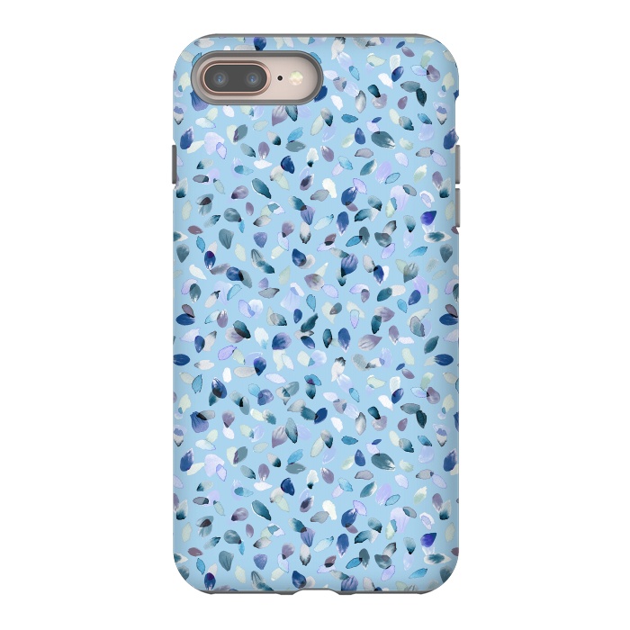 iPhone 7 plus StrongFit Flower Petals Soft Blue by Ninola Design