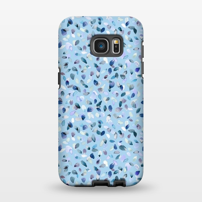 Galaxy S7 EDGE StrongFit Flower Petals Soft Blue by Ninola Design