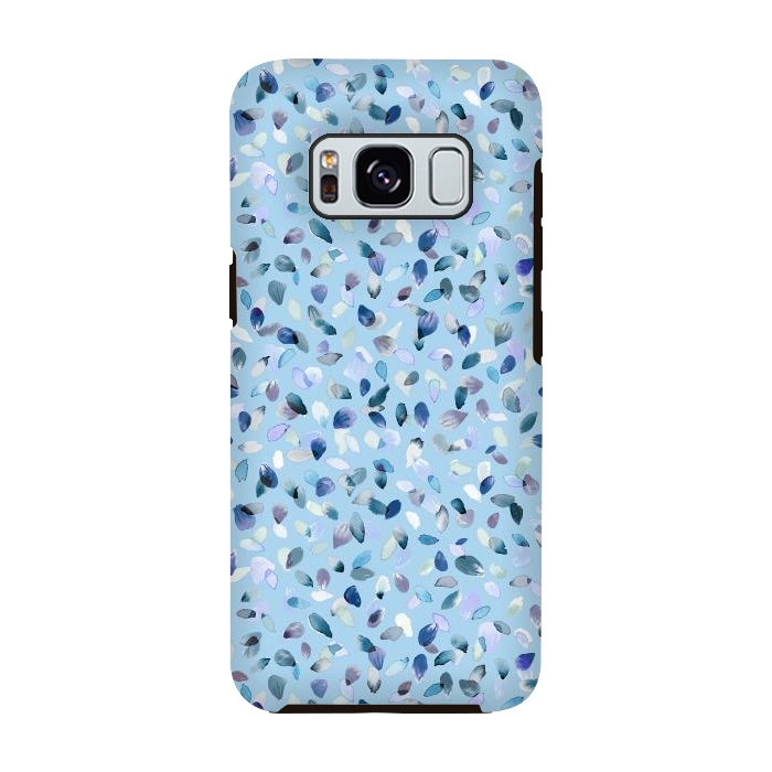 Galaxy S8 StrongFit Flower Petals Soft Blue by Ninola Design