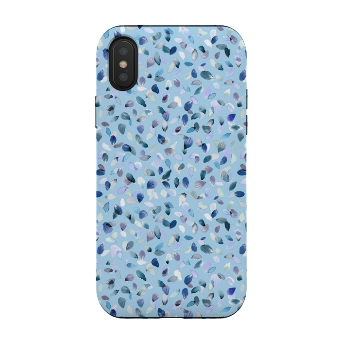 iPhone Xs / X StrongFit Flower Petals Soft Blue by Ninola Design