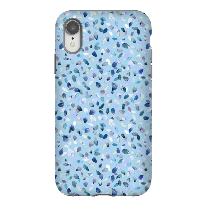iPhone Xr StrongFit Flower Petals Soft Blue by Ninola Design