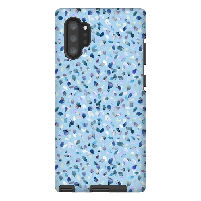 Galaxy Note 10 plus StrongFit Flower Petals Soft Blue by Ninola Design