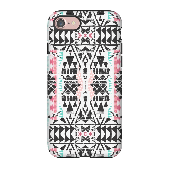 iPhone 7 StrongFit Playful tribal ethnic triangles by Oana 