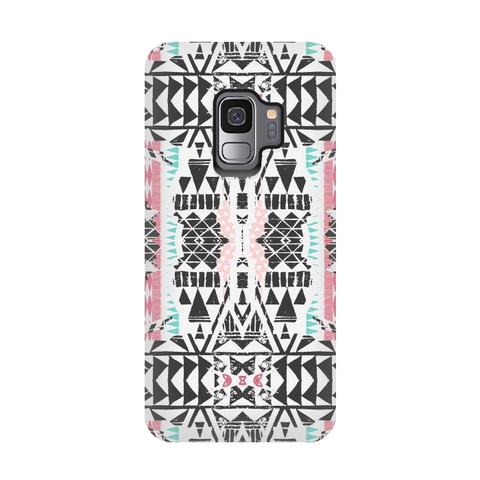 Galaxy S9 StrongFit Playful tribal ethnic triangles by Oana 