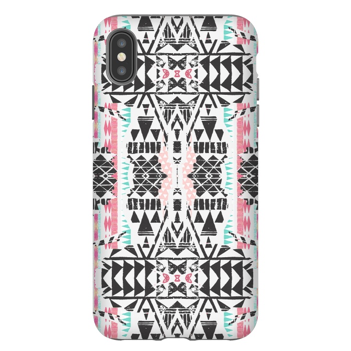 iPhone Xs Max StrongFit Playful tribal ethnic triangles by Oana 