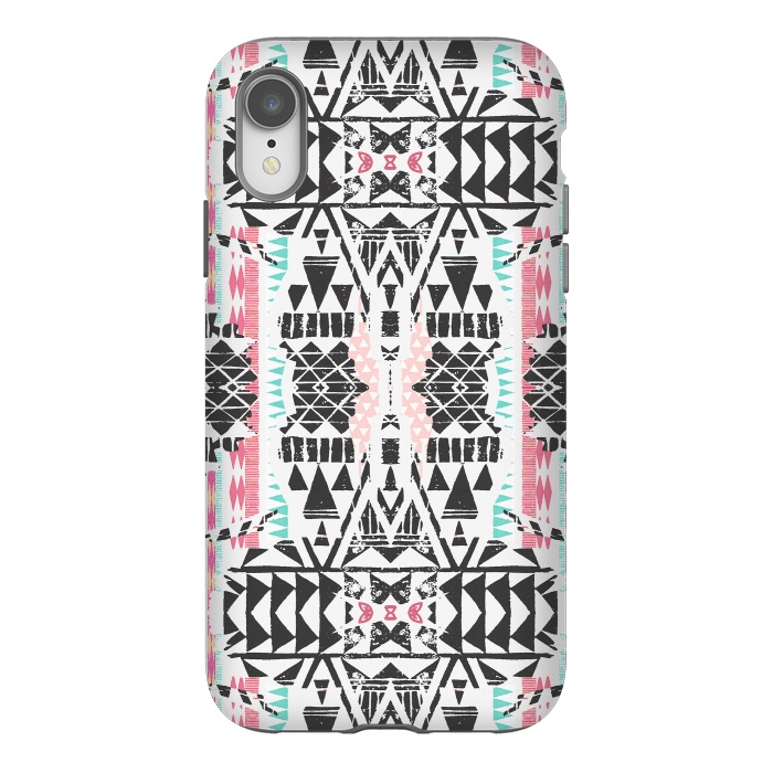 iPhone Xr StrongFit Playful tribal ethnic triangles by Oana 
