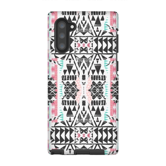 Galaxy Note 10 StrongFit Playful tribal ethnic triangles by Oana 