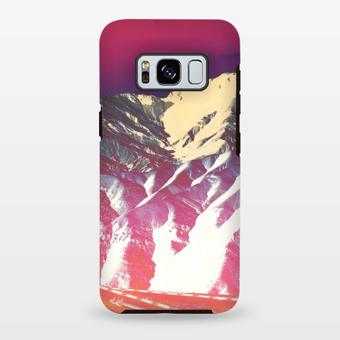 Galaxy S8 plus StrongFit Utopia pink gradient desert mountain landscape by Oana 