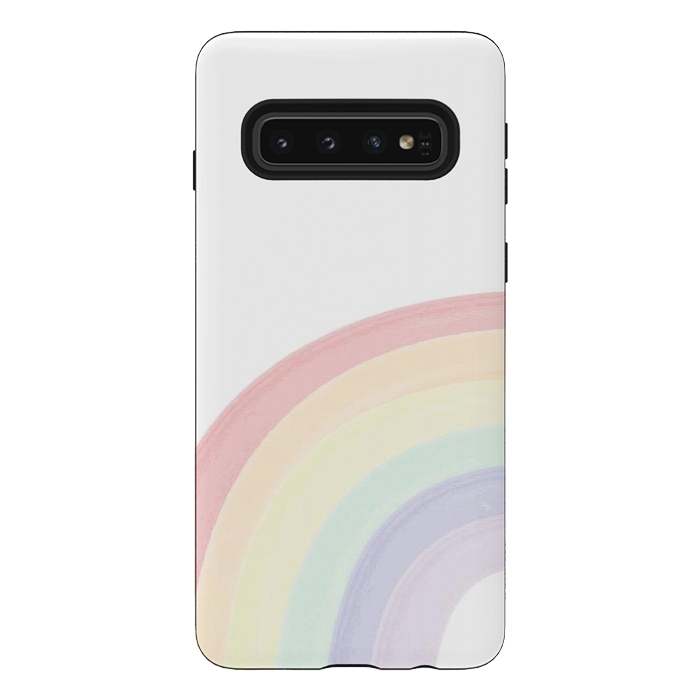 Galaxy S10 StrongFit Pastel Rainbow by Martina