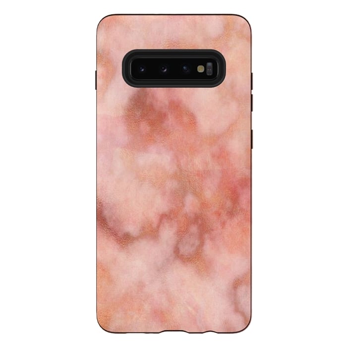 Galaxy S10 plus StrongFit Elegant rose gold marble by Martina