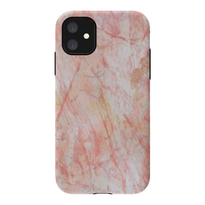 iPhone 11 StrongFit Pink Marble Stone by Martina
