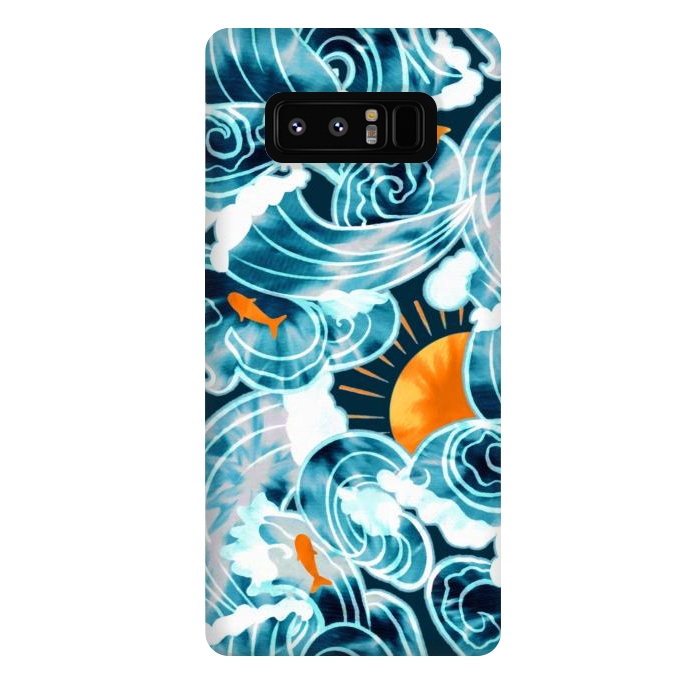 Galaxy Note 8 StrongFit Ocean 'Tide' Dye - Orange & Teal by Tigatiga