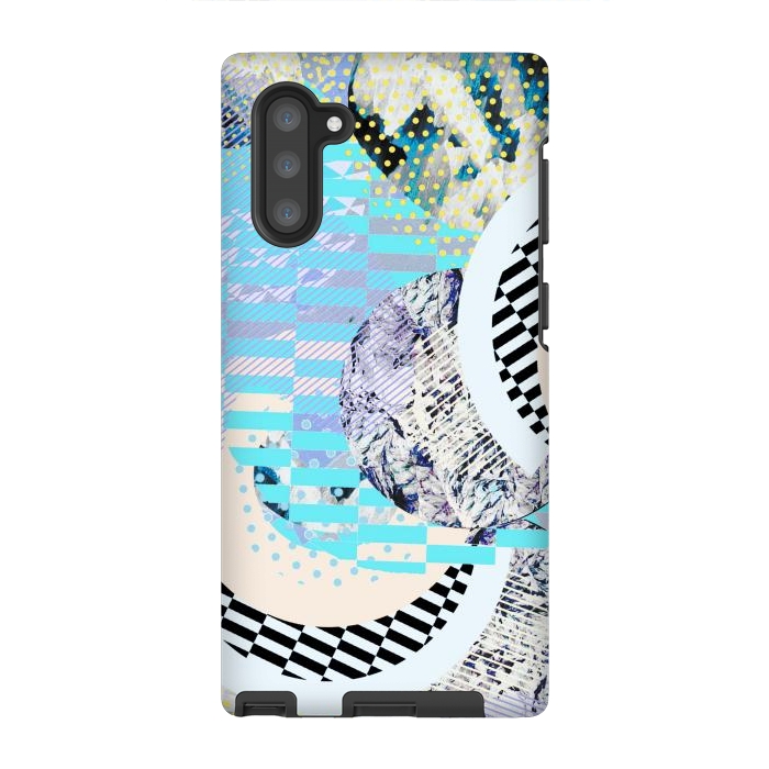 Galaxy Note 10 StrongFit Abstract geometric Memphis Art Deco design by Oana 