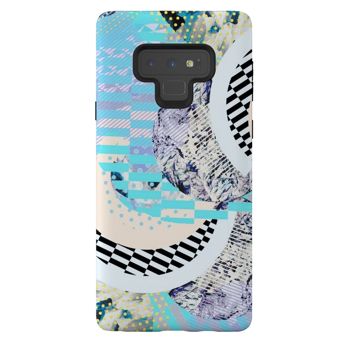 Galaxy Note 9 StrongFit Abstract geometric Memphis Art Deco design by Oana 