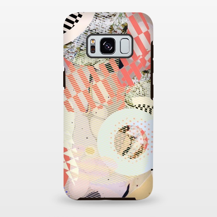 Galaxy S8 plus StrongFit Colorful abstract geometric Memphis art deco by Oana 