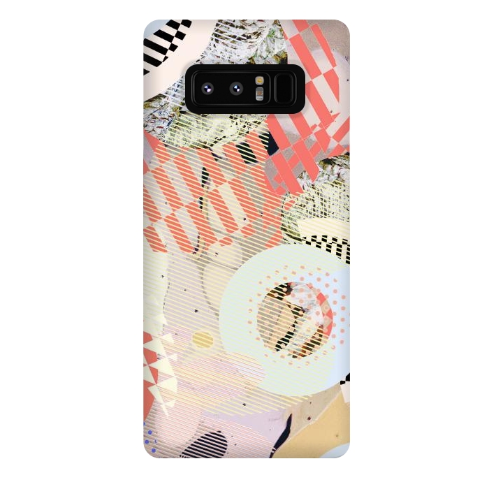 Galaxy Note 8 StrongFit Colorful abstract geometric Memphis art deco by Oana 