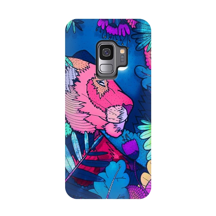 Galaxy S9 StrongFit The night lioness  by Steve Wade (Swade)