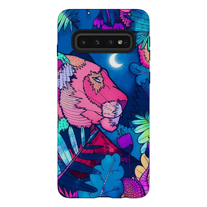 Galaxy S10 StrongFit The night lioness  by Steve Wade (Swade)