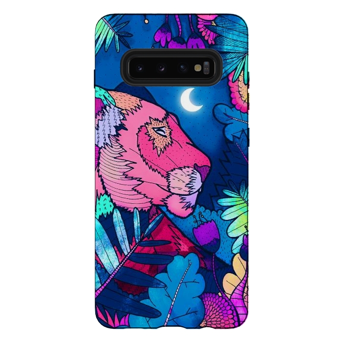 Galaxy S10 plus StrongFit The night lioness  by Steve Wade (Swade)