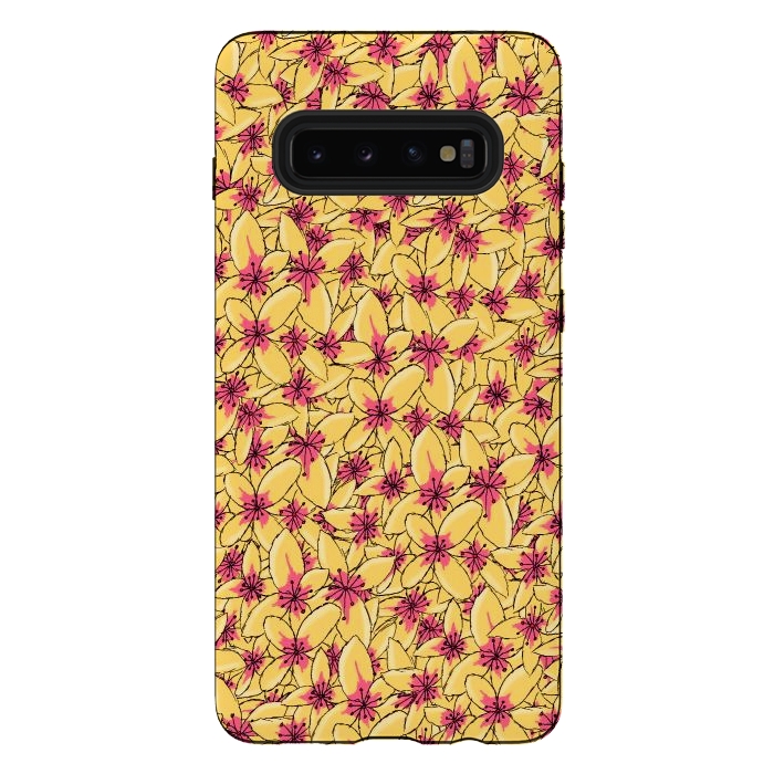 Galaxy S10 plus StrongFit Yellow blossom by Steve Wade (Swade)