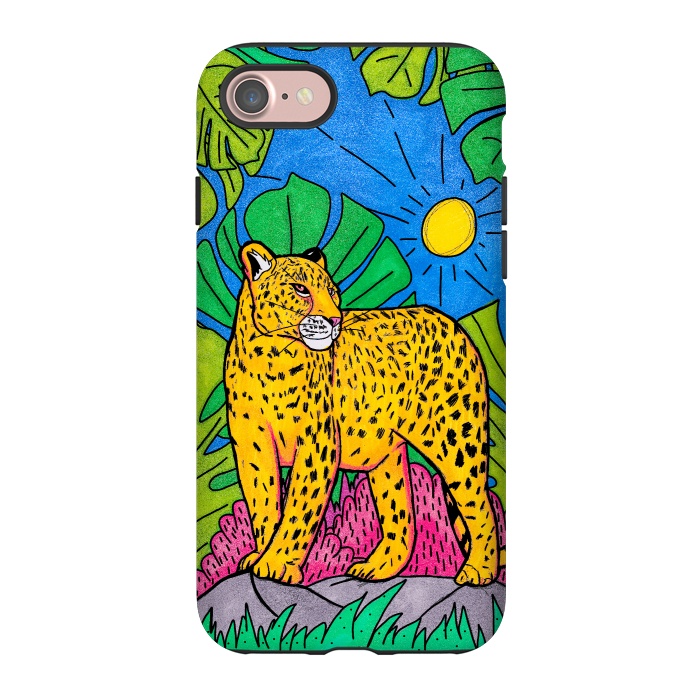 iPhone 7 StrongFit Jungle leopard by Steve Wade (Swade)