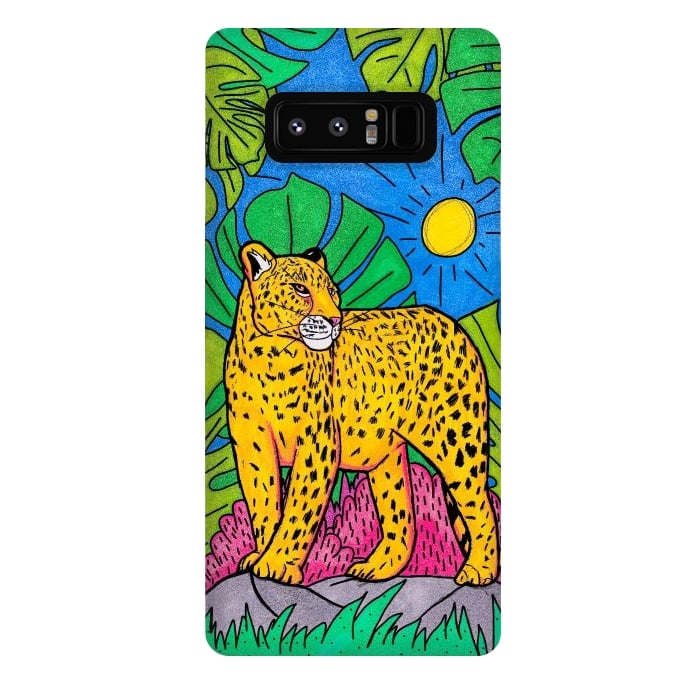 Galaxy Note 8 StrongFit Jungle leopard by Steve Wade (Swade)
