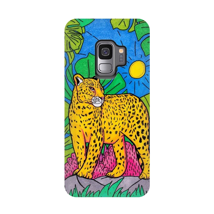 Galaxy S9 StrongFit Jungle leopard by Steve Wade (Swade)