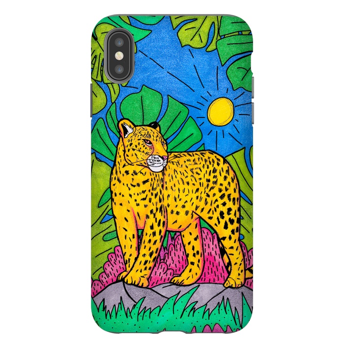 iPhone Xs Max StrongFit Jungle leopard by Steve Wade (Swade)