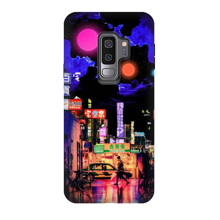 Galaxy S9 plus StrongFit Neon streets by Steve Wade (Swade)