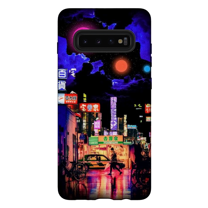 Galaxy S10 plus StrongFit Neon streets by Steve Wade (Swade)