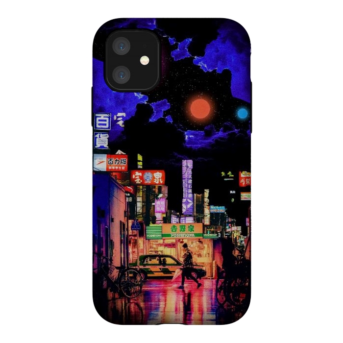 iPhone 11 StrongFit Neon streets by Steve Wade (Swade)