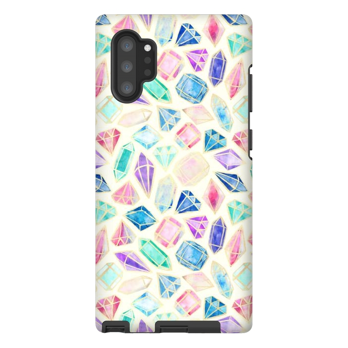 Galaxy Note 10 plus StrongFit Watercolour Gems Intense by Tangerine-Tane