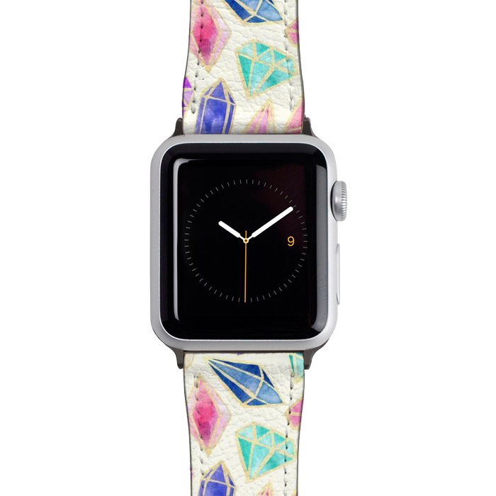 Watch 38mm / 40mm Strap PU leather Watercolour Gems Intense by Tangerine-Tane