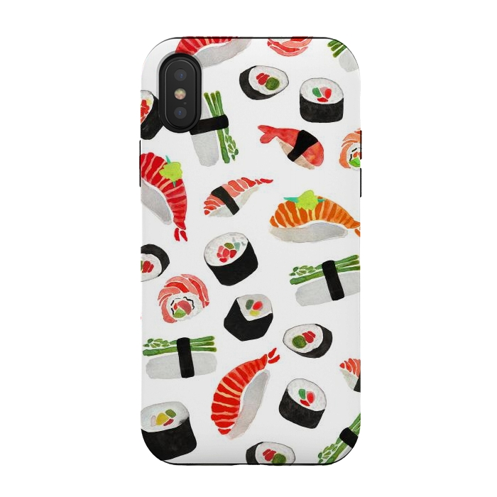 iPhone Xs / X StrongFit Sushi Pattern by Amaya Brydon