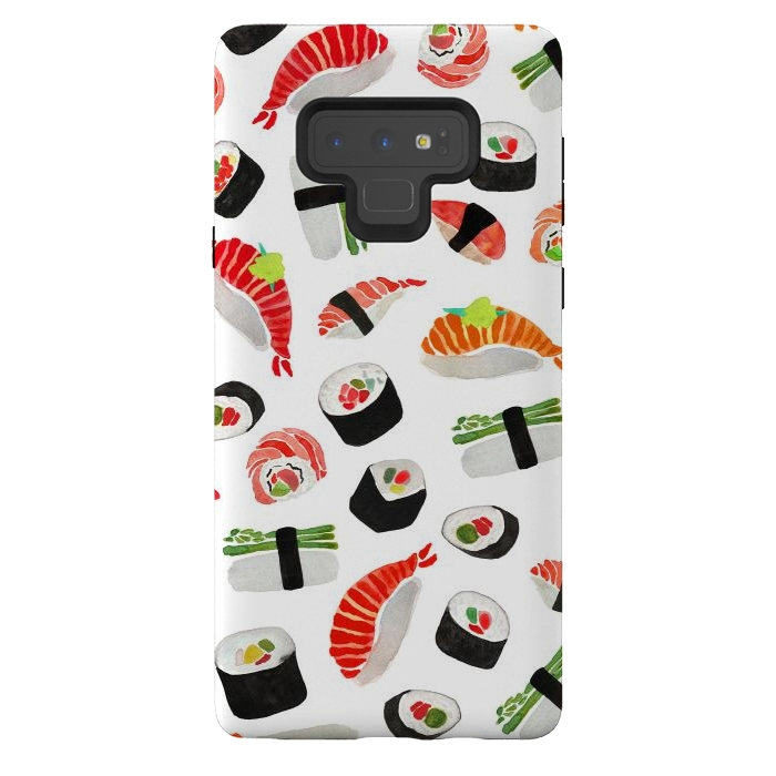Galaxy Note 9 StrongFit Sushi Pattern by Amaya Brydon