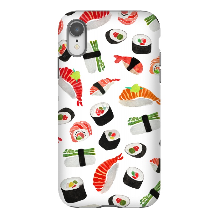 iPhone Xr StrongFit Sushi Pattern by Amaya Brydon