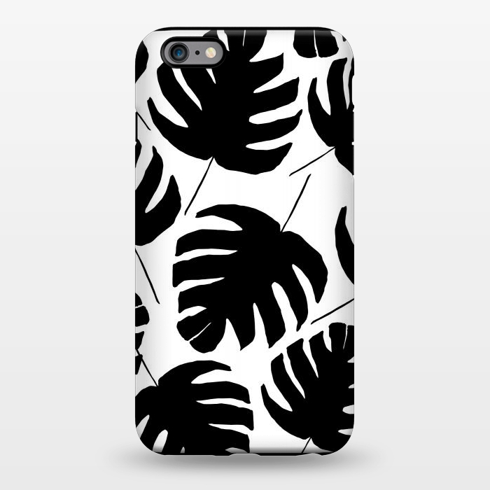 iPhone 6/6s plus StrongFit Black & White Monstera by Amaya Brydon
