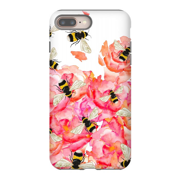 iPhone 7 plus StrongFit Bee Blossoms by Amaya Brydon