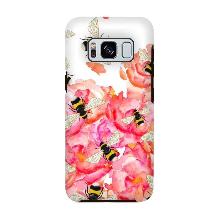 Galaxy S8 StrongFit Bee Blossoms by Amaya Brydon