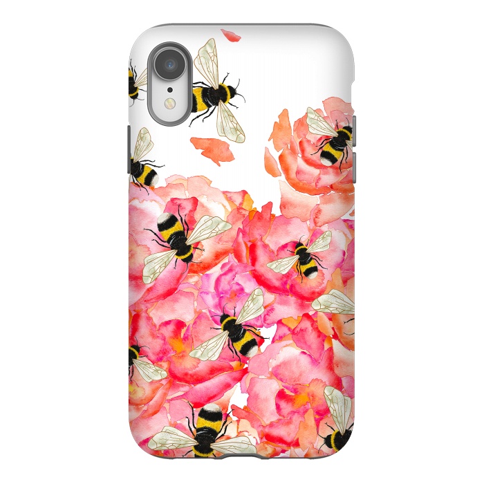 iPhone Xr StrongFit Bee Blossoms by Amaya Brydon